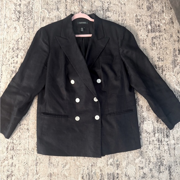 Ralph Lauren old money linen luxury double breasted preppy blazer academia 14W - Picture 8 of 11
